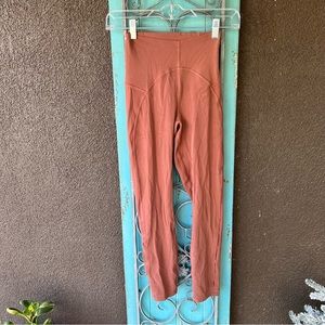 Lululemon Super High Rise Crop 23” Keyhole Ancient Copper Sz 2.